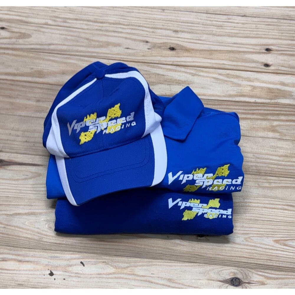 Viper Speed Racing Rare Cap, Polo And T-Shirt Bundle NWOT Blue Large Men’s